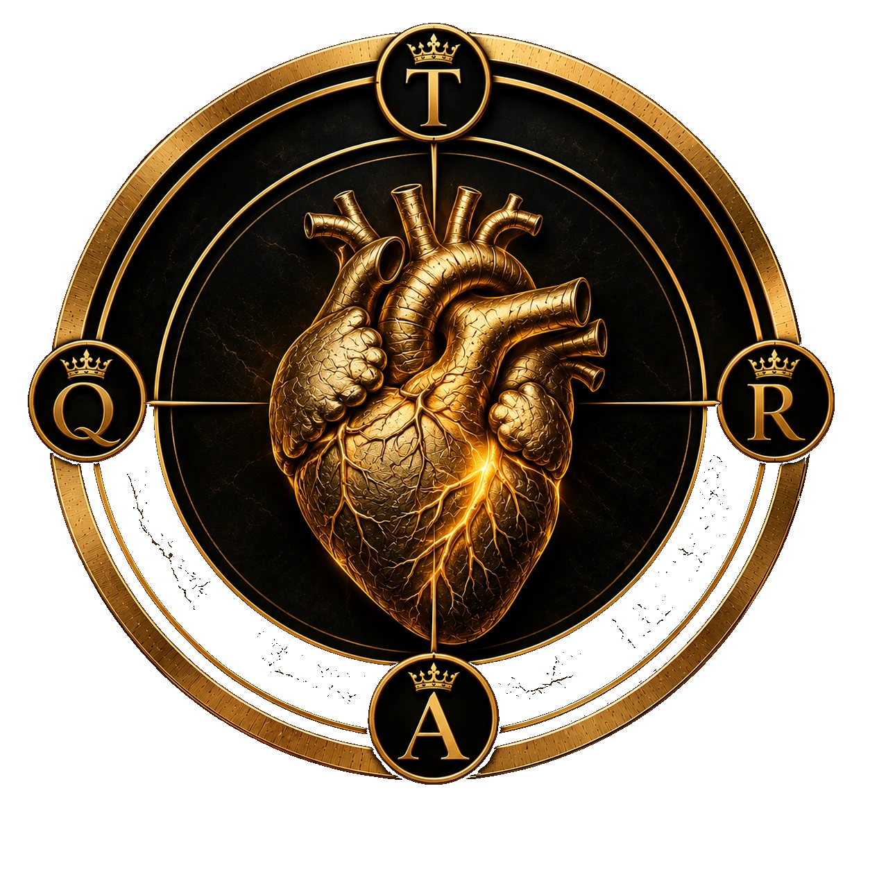 The Guardian — the subconscious mind. Official TQRA heart medallion.
